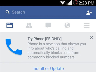 Facebook тестирует блокировщик звонков для Android