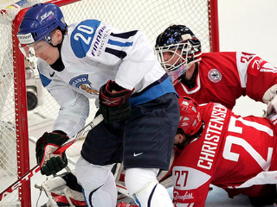 Сборная Финляндии переиграла хоккеистов Дании за 8 минут