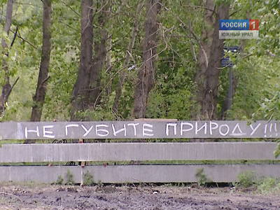 В центре Челябинска люди встали живым щитом против рубщиков деревьев