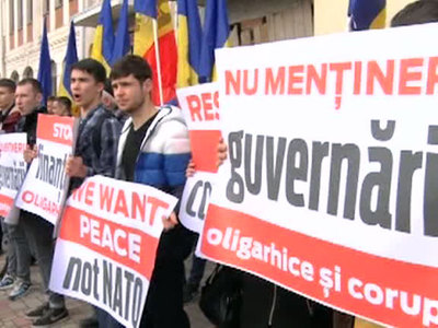 В Кишиневе прошел день протестов против НАТО